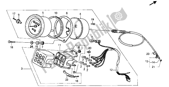 All parts for the Meter of the Honda CMX 450C 1988