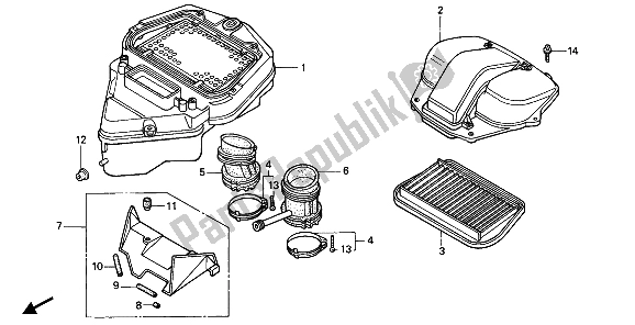 Toutes les pièces pour le Purificateur D'air du Honda PC 800 1990