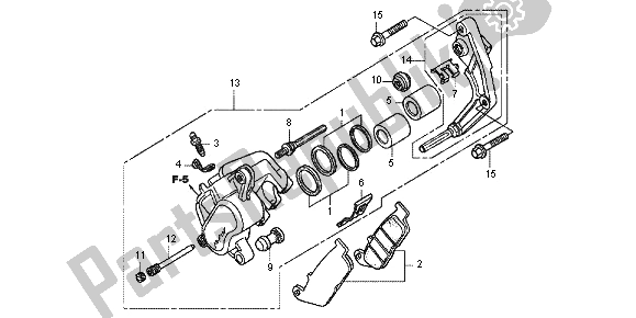 Todas las partes para Pinza De Freno Delantero de Honda CBR 250R 2013