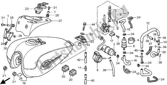 Todas las partes para Tanque De Combustible Y Bomba De Combustible de Honda VT 750C2 1997