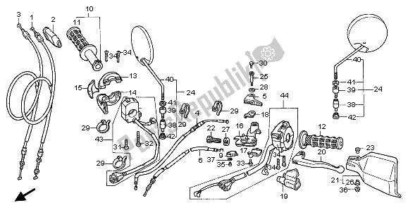 Todas las partes para Interruptor Y Cable de Honda NX 650 1996