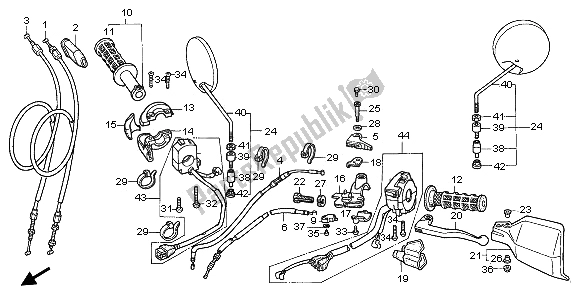 Todas las partes para Interruptor Y Cable de Honda NX 650 1996