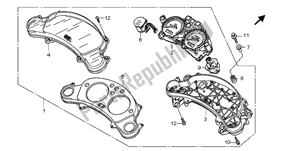 Todas las partes para Metro (kmh) de Honda CBF 1000 2010