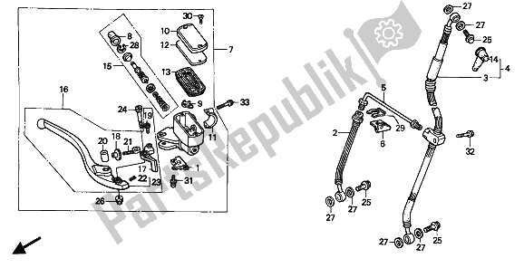 Todas las partes para Fr. Cilindro Maestro Del Freno de Honda CBR 1000F 1988