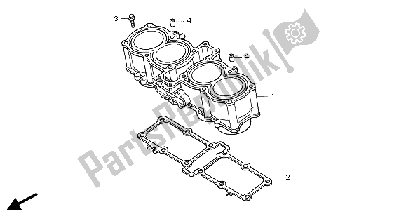 All parts for the Cylinder of the Honda CB 1300 SA 2005
