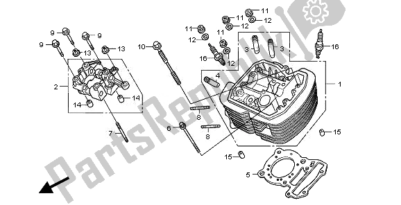 Todas las partes para Culata Delantera de Honda VT 750C2S 2010