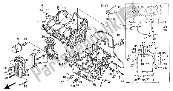 Todas as partes de Bloco Do Motor do Honda CBF 600 NA 2005