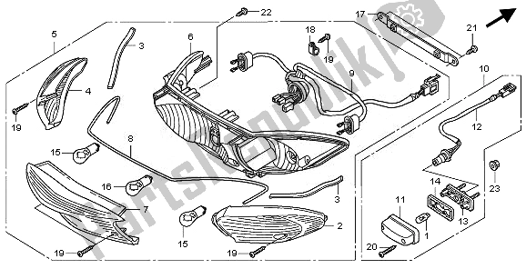 Todas las partes para Luz De Combinación Trasera de Honda CBF 1000 2008