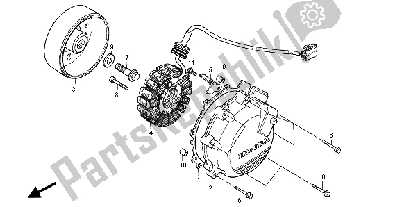 Tutte le parti per il Generatore del Honda VFR 800 FI 1998