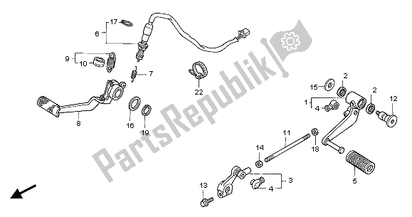 All parts for the Pedal of the Honda CB 1300 2005