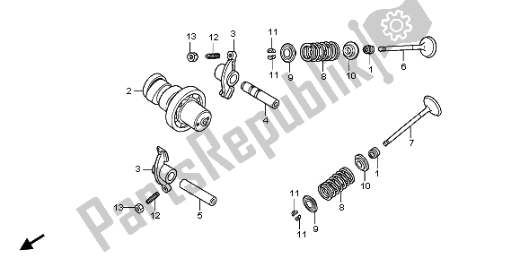 Tutte le parti per il Albero A Camme E Valvola del Honda SH 150 2009