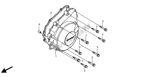 Tutte le parti per il Coperchio Del Generatore del Honda CB 600F Hornet 2002