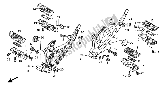 Wszystkie części do Krok Honda XL 1000 VA 2007