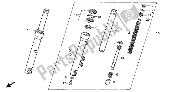 Tutte le parti per il Forcella Anteriore del Honda SH 150S 2008