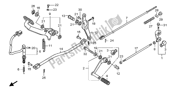 Tutte le parti per il Pedale del Honda VT 750C2 2007