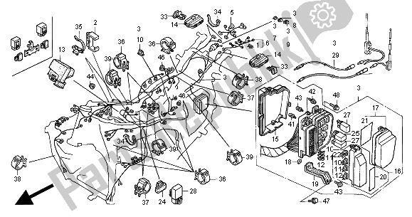 All parts for the Wire Harness of the Honda GL 1500 SE 2000