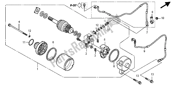 Tutte le parti per il Motore Di Avviamento del Honda CBR 125 RT 2012