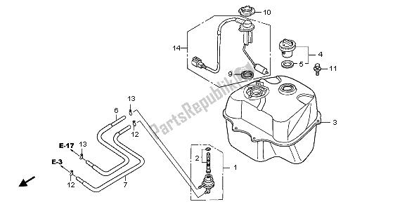 Tutte le parti per il Serbatoio Di Carburante del Honda SCV 100F 2006