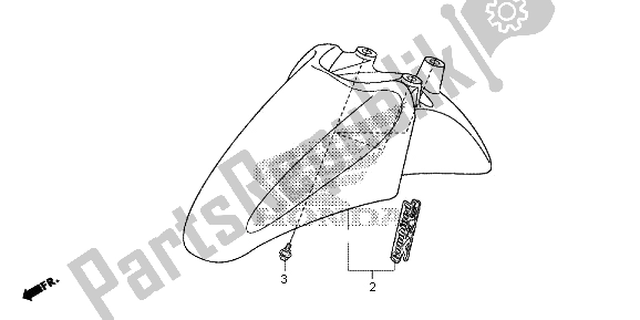 Tutte le parti per il Parafango Anteriore del Honda SH 300A 2013