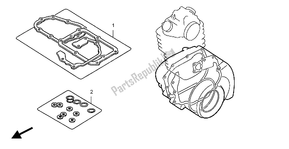 Alle onderdelen voor de Eop-2 Pakkingset B van de Honda XR 650R 2003