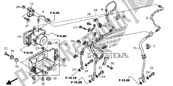 All parts for the Abs Modulator of the Honda VFR 1200X 2013