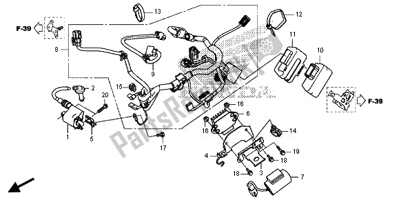 Wszystkie części do Wi? Zki Przewodów Honda CRF 250R 2014