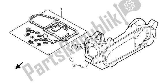 Tutte le parti per il Kit Di Guarnizioni Eop-2 B del Honda SH 300 RA 2012