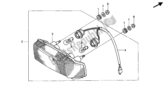 All parts for the Taillight of the Honda CBR 600F 1994