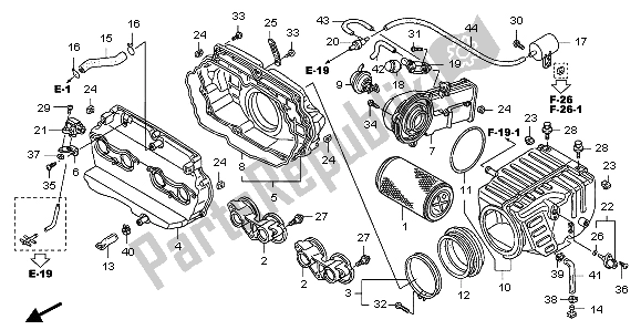 All parts for the Air Cleaner of the Honda CB 1300A 2007