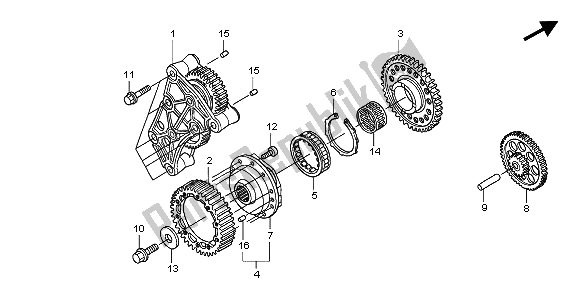 Tutte le parti per il Frizione Di Partenza del Honda ST 1300A 2003