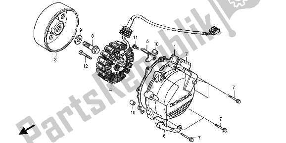 All parts for the Generator of the Honda VFR 800X 2013