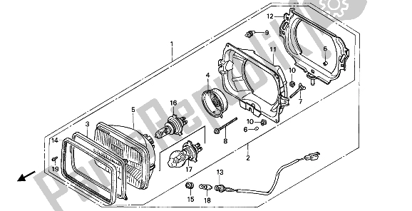 Todas las partes para Faro (reino Unido) de Honda XL 600V Transalp 1992