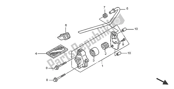 Todas as partes de Bomba De óleo do Honda XL 125V 2005