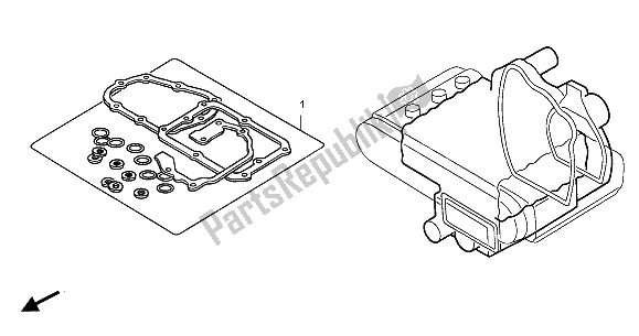 All parts for the Eop-2 Gasket Kit B of the Honda GL 1500C 2001