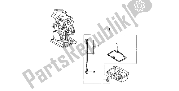 All parts for the Carburetor Optional Parts Kit of the Honda CRF 450R 2006