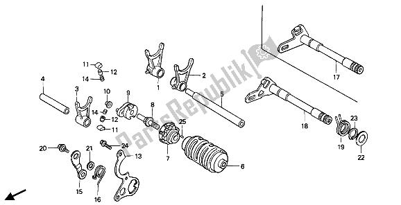 Tutte le parti per il Tamburo Del Cambio del Honda CR 125R 1986