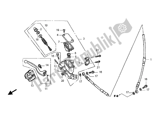 Toutes les pièces pour le Fr. Maître-cylindre De Frein du Honda CRF 450X 2012