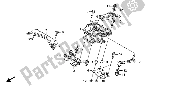 All parts for the Steering Damper of the Honda CBR 1000 RA 2009