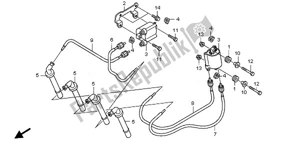 Todas las partes para Bobina De Encendido de Honda CBF 1000 SA 2008