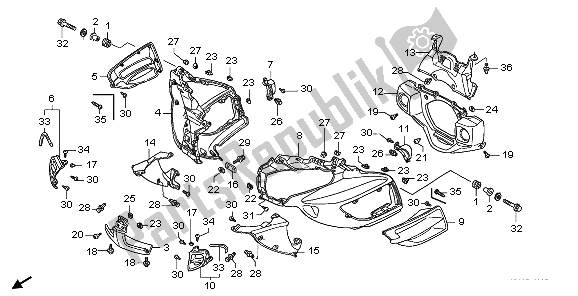 All parts for the Cowl of the Honda GL 1800A 2006