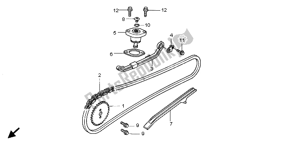 Toutes les pièces pour le Chaîne Et Tendeur De Came du Honda ANF 125 2009