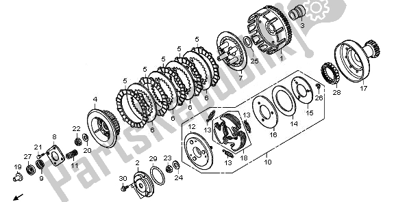 Todas las partes para Embrague de Honda TRX 250X 2011