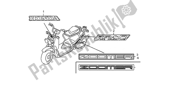 Wszystkie części do Znak Honda NPS 50 2010