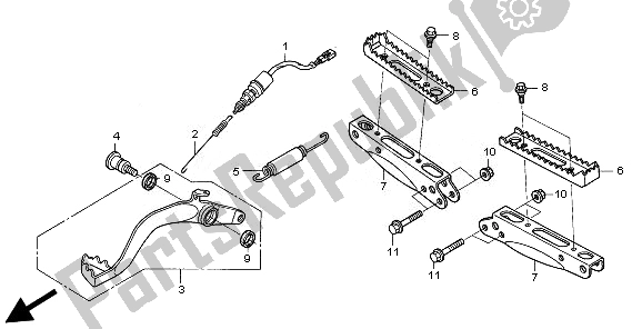 All parts for the Step & Pedal of the Honda TRX 680 FA Fourtrax Rincon 2010