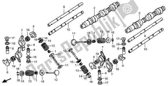 All parts for the Camshaft & Valve of the Honda GL 1500 SE 1996