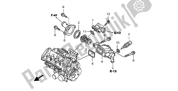 Toutes les pièces pour le Thermostat du Honda CBF 600S 2010