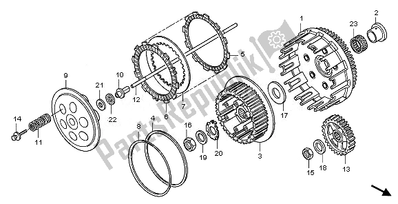 All parts for the Clutch of the Honda TRX 700 XX 2011