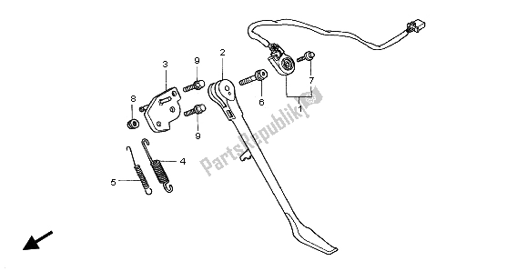 Tutte le parti per il In Piedi del Honda VT 750 DC 2002