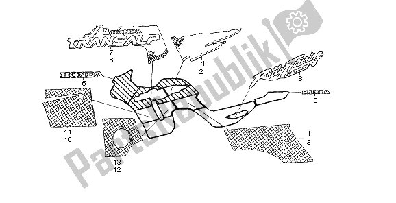 Todas las partes para Raya Y Marca de Honda XL 600V Transalp 1997