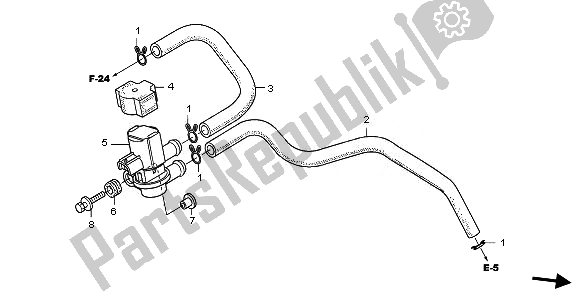All parts for the Aisolenoid Valve of the Honda NSS 250S 2010